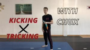 Spinning your Nunchucks with kicking and tricking