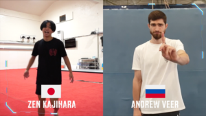 Zen Kajihara vs Andrew Veer 1v1 Tricking